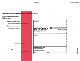 Obálka C5 doručenka s poučením NCR červený pruh správní řád