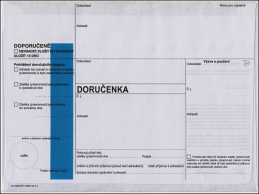 Obálka C5 doručenka s poučením modrý pruh krycí páska daňový řád