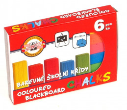 Školní křídy KOH-I-NOOR 6ks mix barev