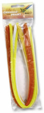 Drát plyšový 50cm žlutý mix