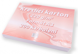 Kreslicí karton A3/220g/200ks bílý