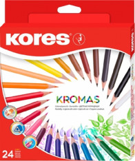 Trojhranné pastelky Kores Kromas 24ks