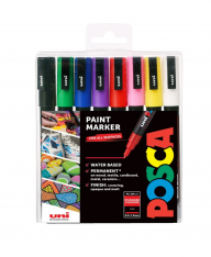 Sada popisovačů POSCA PC-3M 8ks základní barevy