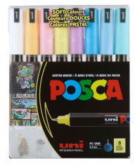 Sada popisovačů POSCA 8ks pastelové barvy