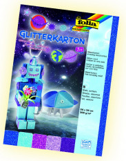 Papír VV motiv třpytky 300 g / B4 / 5 ks Ice