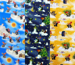 Vánoční balicí papíry 70x200cm Krteček