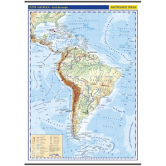 Jižní Amerika nástěnná obecně zeměpisná mapa 1 : 9,5mil