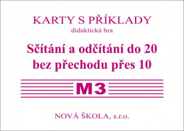 1.ročník Matematika Karty s příklady Sčítání a odčítání do 20 bez přechodu přes 10 M3