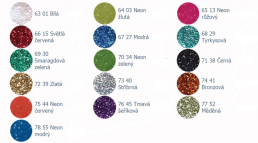 Glitrové lepidlo na textil modrá šeříková