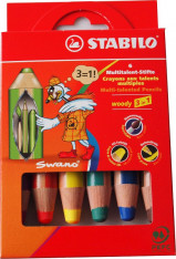 Pastelky STABILO Woody 3v1 6ks