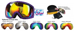 Brýle sjezdové SULOV HORNET, dvojsklo, fialové