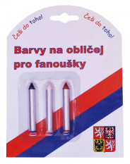 Barvy na obličej ČR2, tužky 3ks