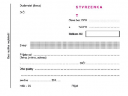 Stvrzenka A6 čísovaná NCR 3x25/75