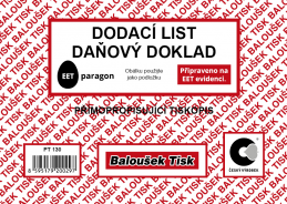 Dodací list A6 daňový doklad NCR