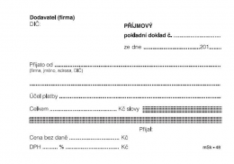 Tiskopisy MSK příjmový doklad nečíslovaný bez.tabulky/48