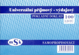 Tiskopisy MSK univerzalní příjmový-výdajový doklad NCR/57