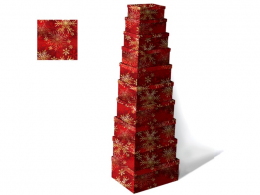Vánoční krabice 10ks červená