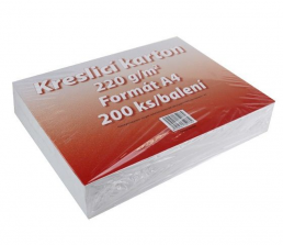 Kreslicí karton A4/220g/200ks bílý