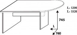 Stůl jednací SJ-O-6/1200