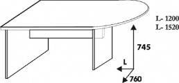 Stůl jednací SJ-O-6/1520