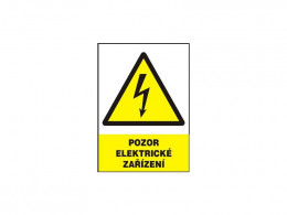 Tabulka Pozor elektrické zařízení