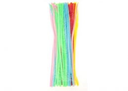 Plyšový drát 50cm 10ks pastelový mix
