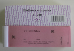 Tiskopisy MSK vstupenka blok 200ls/801