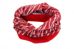 Sportovní šátek s flísem SULOV, červeno-bílý