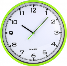 Nástěnné hodiny 250mm zelené