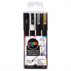 Sada popisovačů Posca Uni PC-3M 4ks