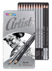 Kreslířská sada grafitových tužek a uhlů Colorino Artist