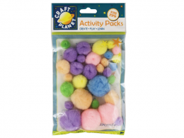 Plyšové bambulky 30ks pastelové