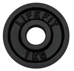 Kotouč LIFEFIT® 1,0kg, kovový, pro 30mm tyč