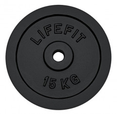 Kotouč LIFEFIT® 15kg, kovový, pro 30mm tyč