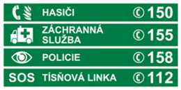 Samolepka Důležitá telefonní čísla