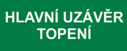 Samolepka Hlavní uzávěr topení