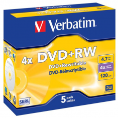 Verbatim DvD-RW 4.7GB 4x, 10ks přepisovatelné