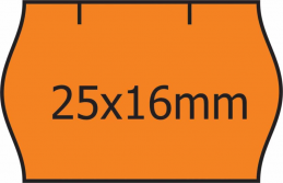 Etikety do kleští CONTACT 25x16mm 1125 etiket oranžové