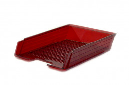 Zásuvka A4 PVC transparentní červená