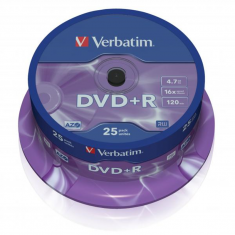 Verbatim DVD+R 4.7GB 16x, 25 ks