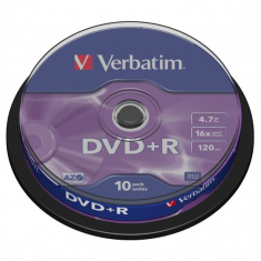 Verbatim DVD+R 4.7GB 16x, 10 ks