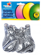 Nafukovací balónky 10ks stříbrné