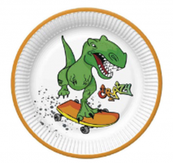Papírový talíř Crazy Dino 8ks