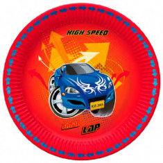 Papírový talíř High Speed Car 8ks