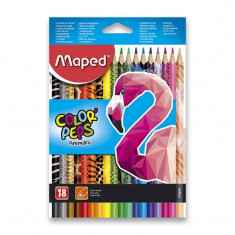 Tojhranné pastelky Maped Color Peps Animals 18ks