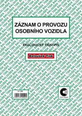 Záznam o provozu osobního vozidla A5/stazka