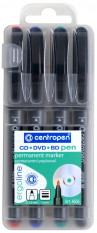 Popisovač Centropen 4606 CD/DVD permanentní sada 4ks