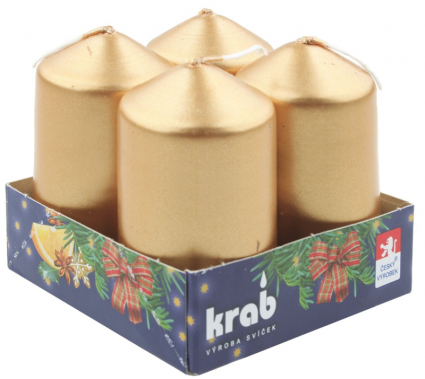 Adventní svíčky 4ks zlaté