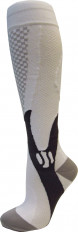 Kompresní sportovní ponožky CHECKER, bílé, vel. 35-38