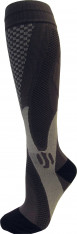 Kompresní sportovní ponožky CHECKER, černé, vel. 35-38